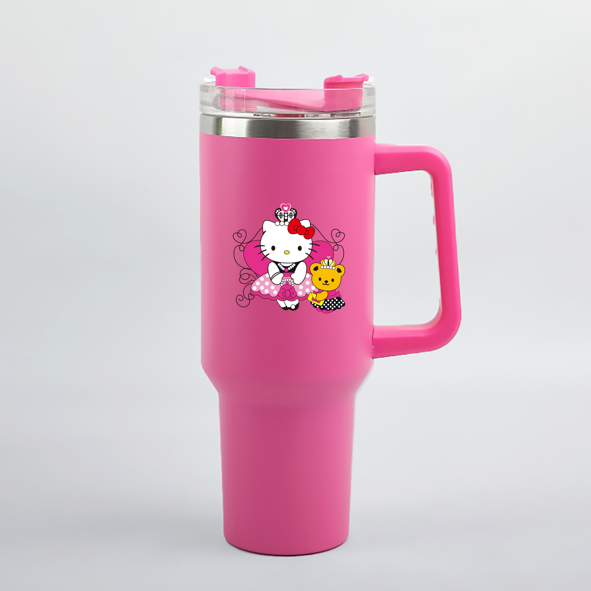 （画像用） Hello Kitty ハローキティ 1200mL車用タンブラー（カラープリント）